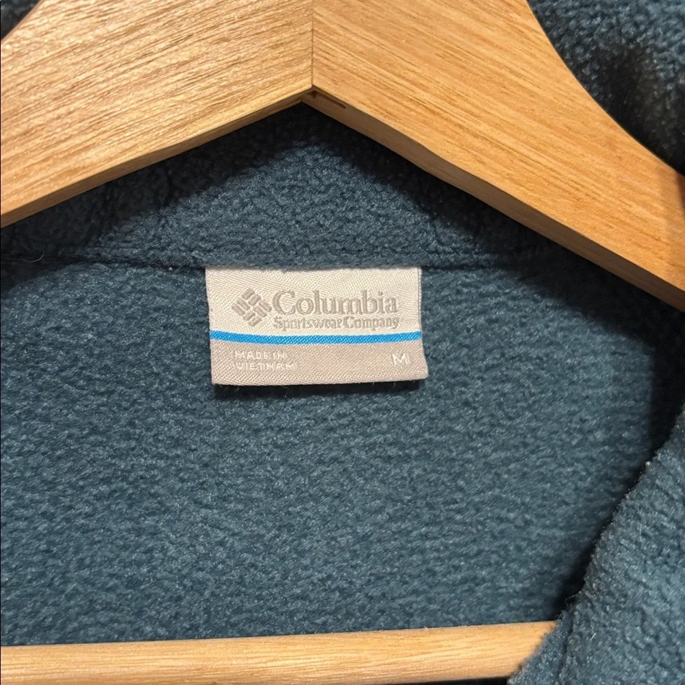 Columbia Deep Teal Fleece Jacket - M